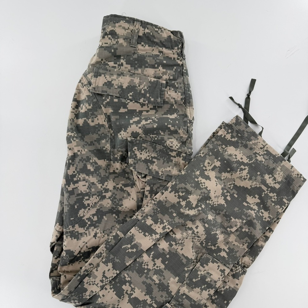 US Military Cargo Pants ACU Digital Camo 2000s‎ Mens Small Long Grey Green Brown